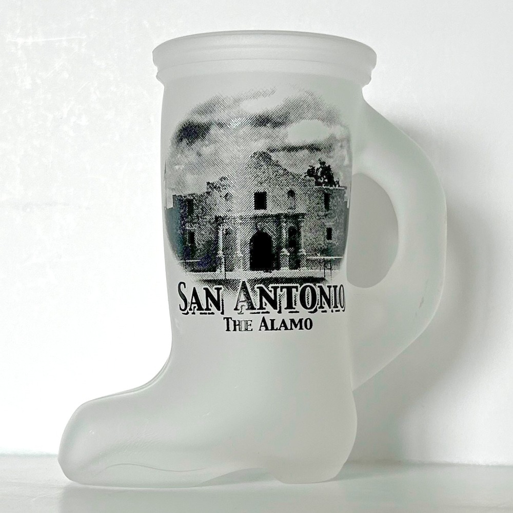 San Antonio Texas‎ Alamo Cowboy Boot Collectible Shot Glass Barware Souvenir